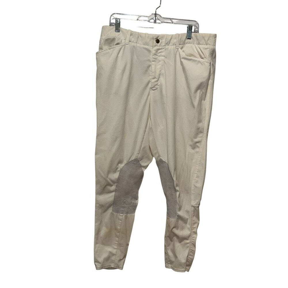Ariat Pro Series Ivory Reinforced Knee Patches Riding Pants Pants Women's Size 3